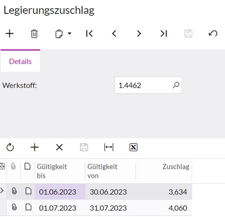 Festlegung der Referenzindizes in Haufe X360