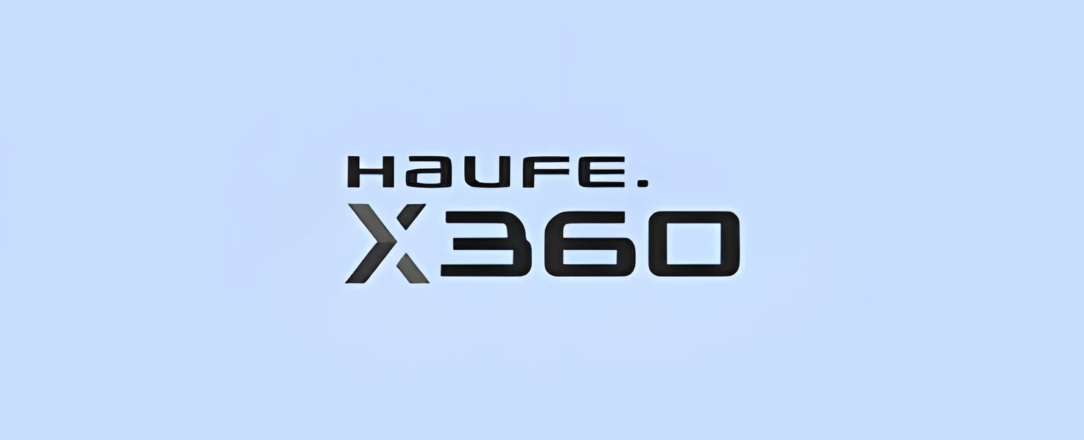 Haufe X.360 Logo auf blauem Hintergrund